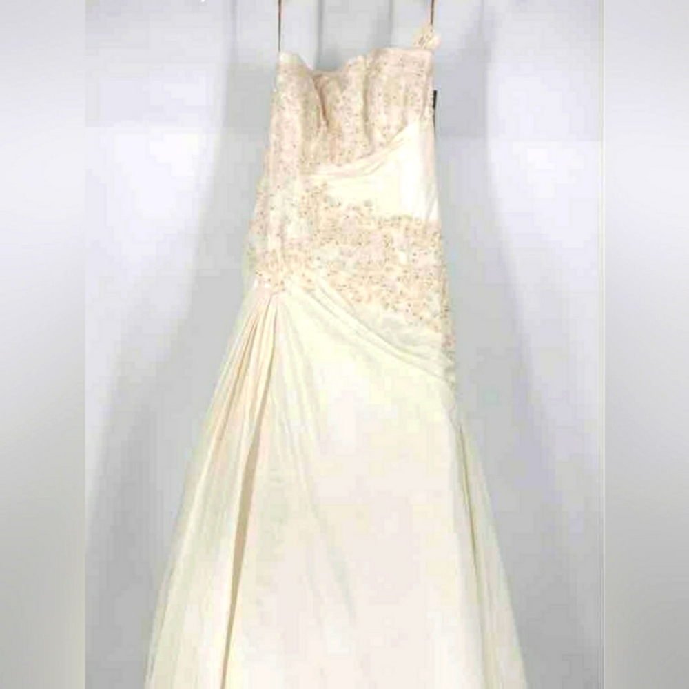 NEW Maggie Sottero Designer Ivory White Wedding Gown Dress - Size Women's 10